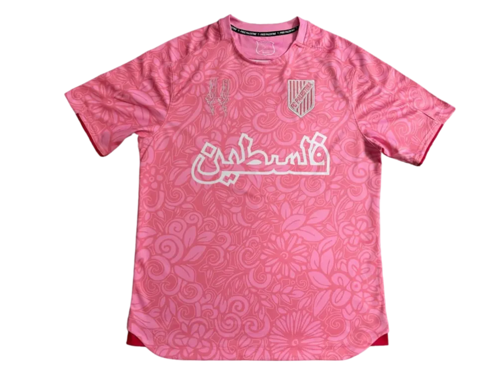 FC Palestina x Farrah Azam Kollaborationsshirt Palästina Pink Kit