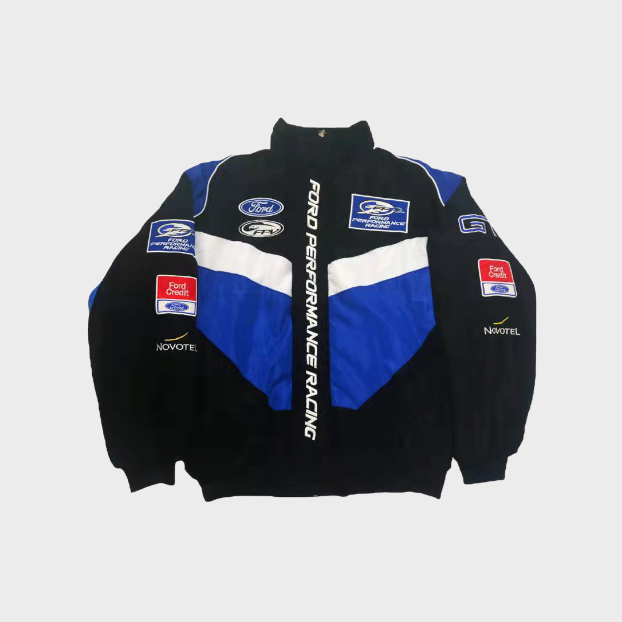 Ford Performance Racing Jacke – Blau & Schwarz Motorsport Team Reißverschluss-Mantel