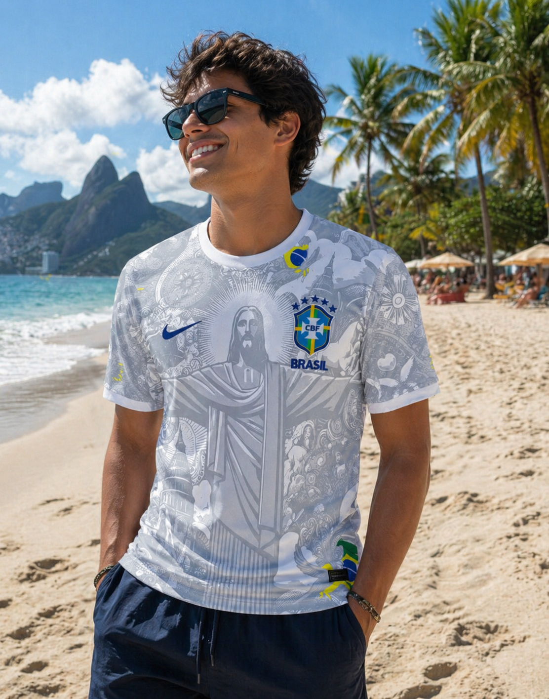 Brasilien Jesus Trikot 2026, Brasilien weißes Sondereditionstrikot