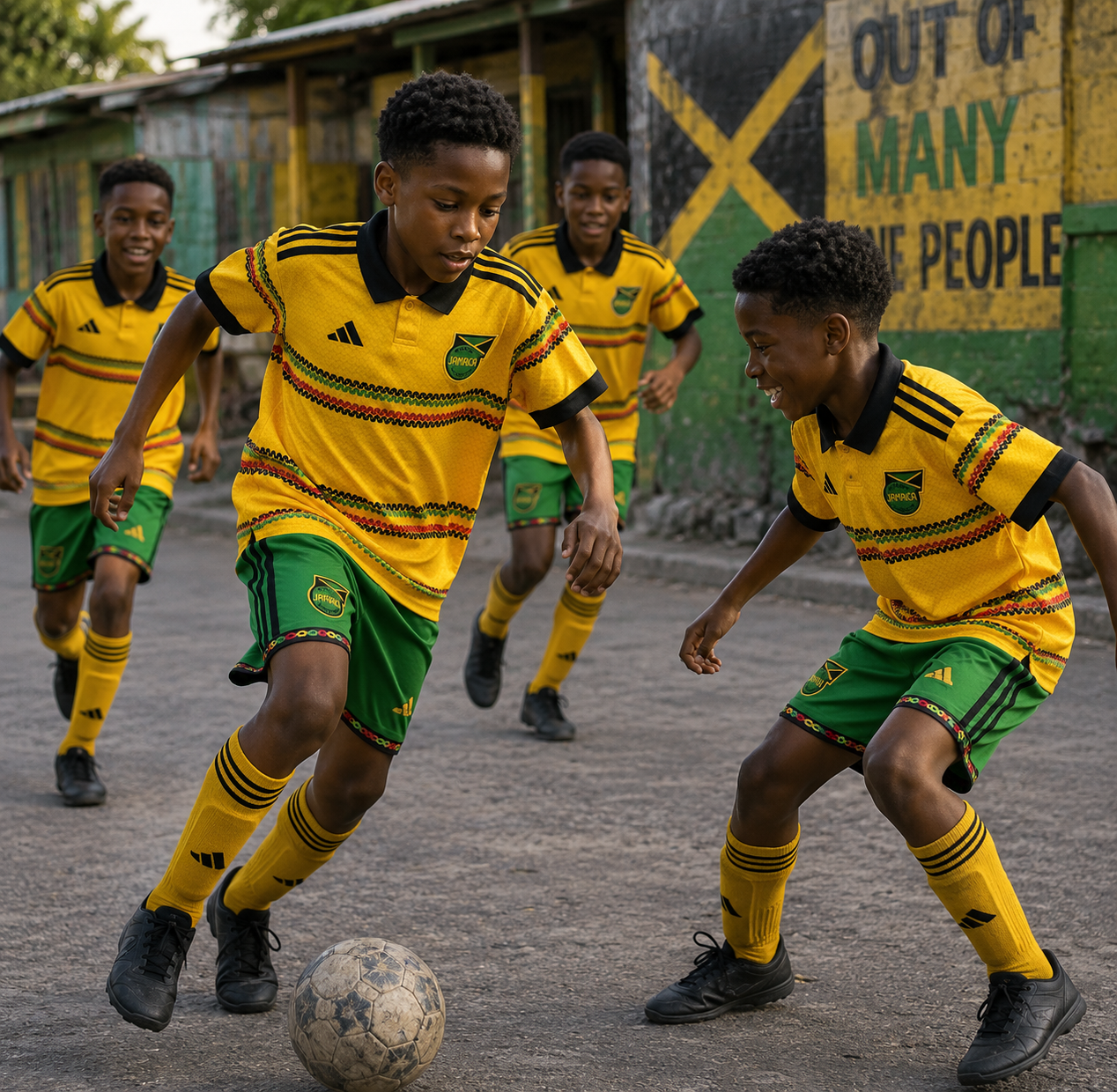 Jamaika Heimtrikot Kinder 2026 Weltmeisterschaftsausgabe