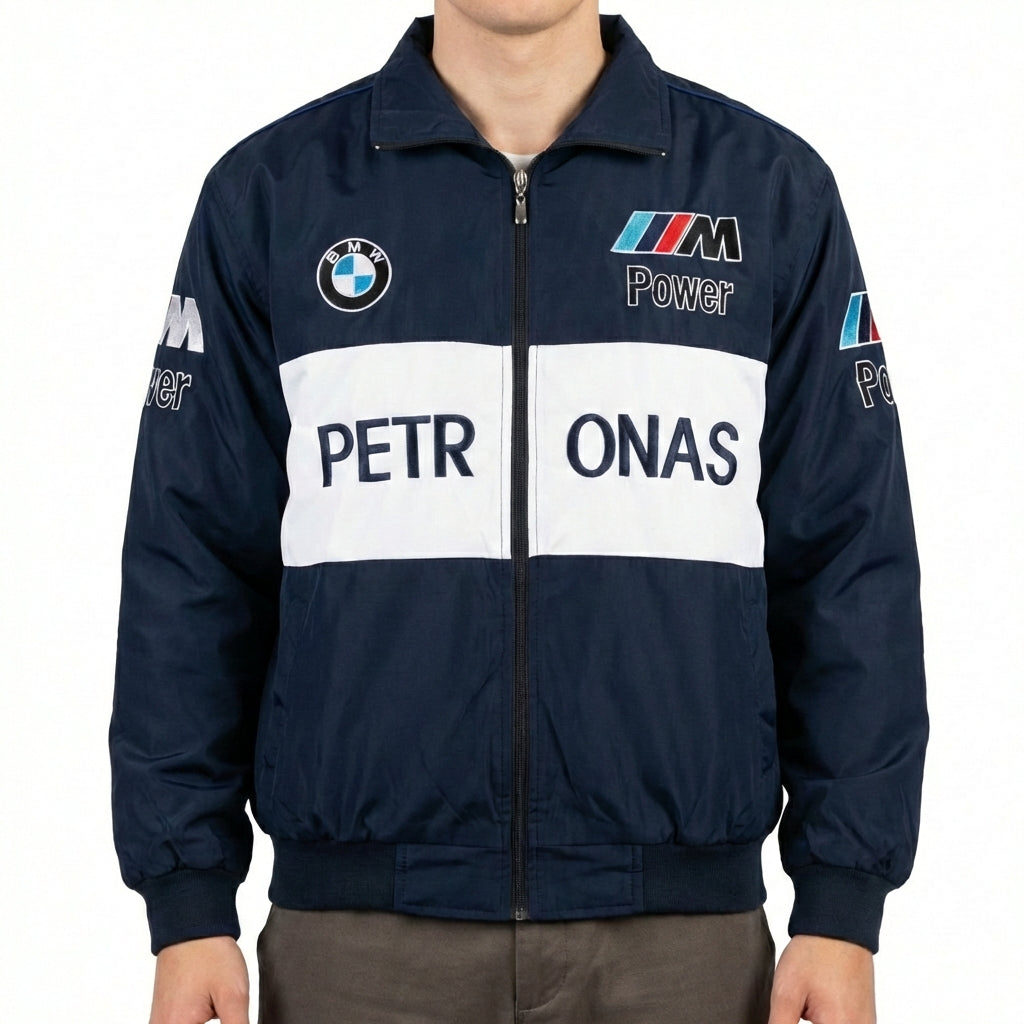 BMW Sauber F1 Team Reißverschlussjacke Marineblau | M Power Petronas Racing Logos