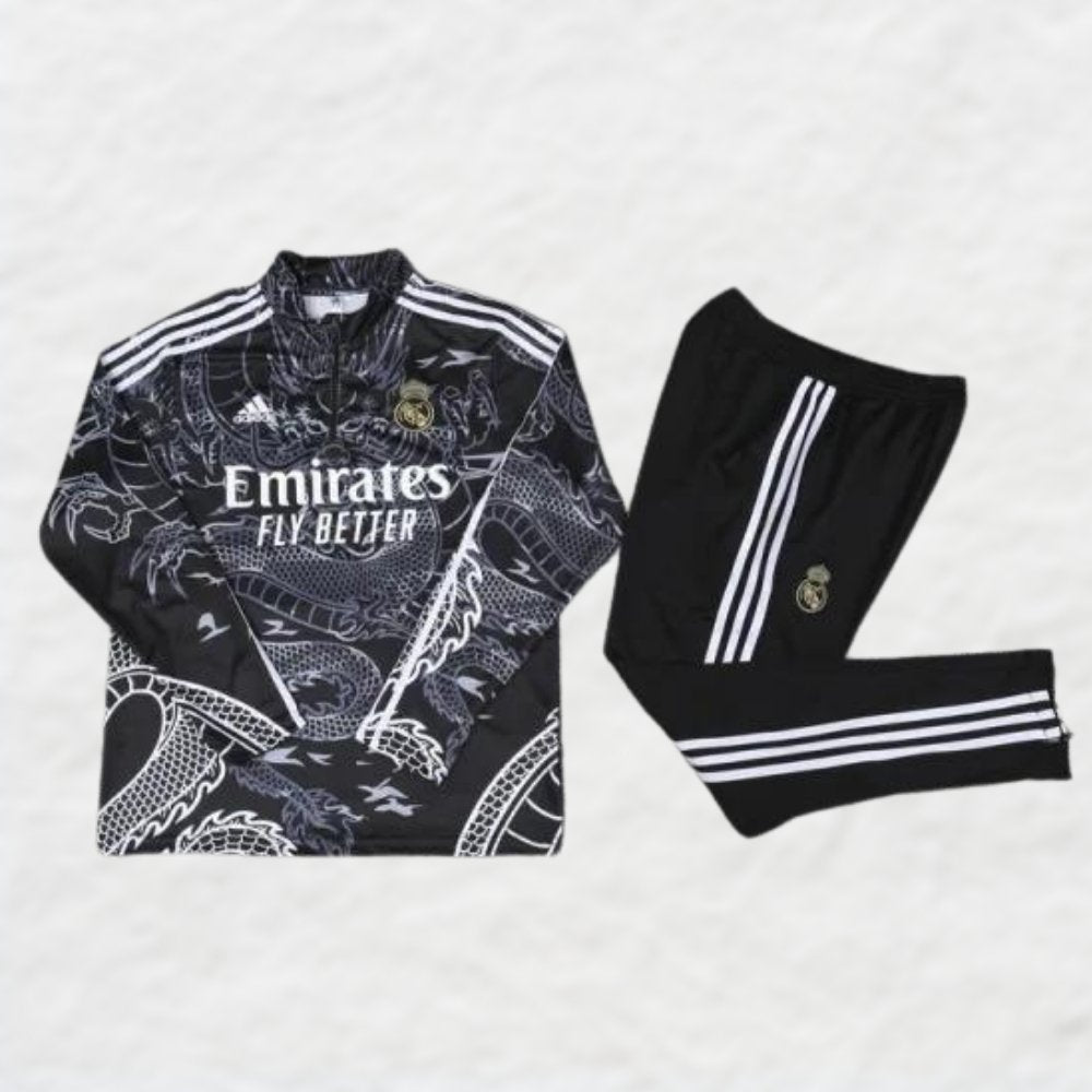 REAL MADRID SCHWARZER DRACHEN TRAININGSANZUG